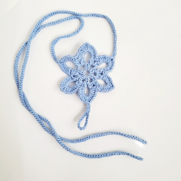 Boho Barefoot sandals cotton anklet adjustable - Picture 7 of 10